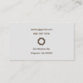 Carte De Visite Couronne d'épines (Dos)