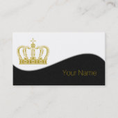 Carte De Visite Couronne d'or - luxe royal (Devant)