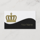 Carte De Visite Couronne d'or - luxe royal 2 (Devant)