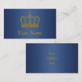 Carte De Visite Couronne d'or + texte (Devant / Derrière)