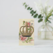 Carte De Visite Couronne et roses (Debout devant)