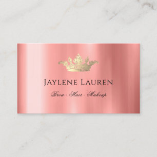 Carte De Visite Couronne Glam Tendance Rose Or