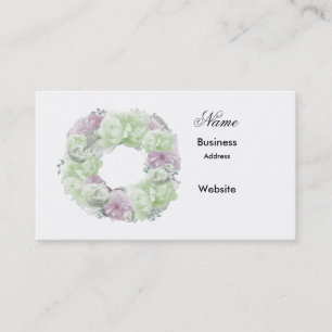 Carte de visite Couronne Minimaliste Rose Vert