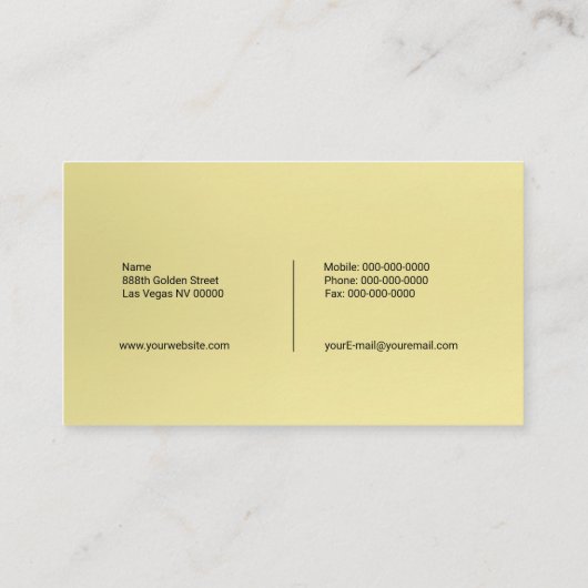 Carte De Visite Couronne or (Dos)