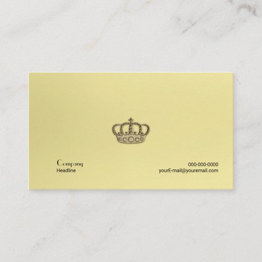 Carte De Visite Couronne or (Devant)