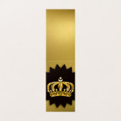 Carte De Visite Couronne or et noire (Extérieur déplié)