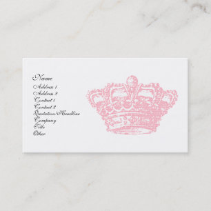 Carte De Visite Couronne rose