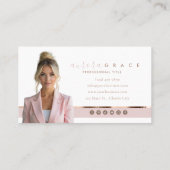 Carte De Visite Couronne rose or (Dos)