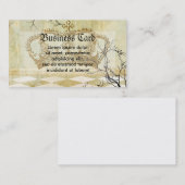 Carte De Visite Couronne royale avec des branches (Devant / Derrière)