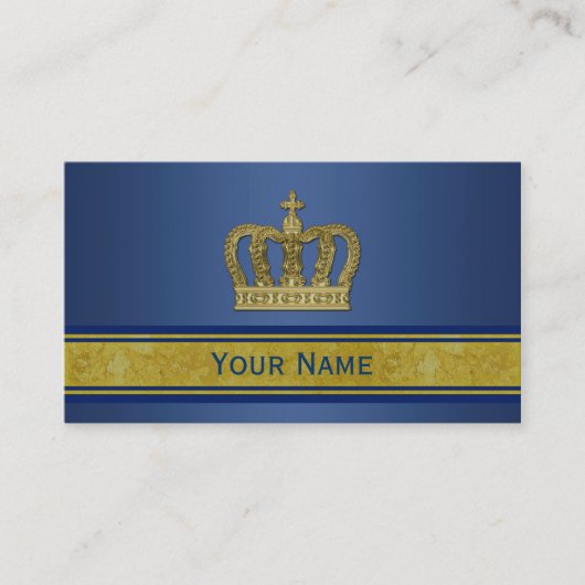 Carte De Visite Couronne royale d'or II + votre backgr. et idées (Devant)