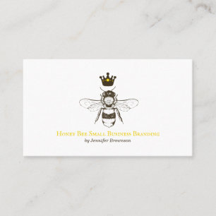 Carte De Visite Couronne simple en nid d'abeille Reine abeille
