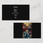 Carte De Visite Couronnement de verre souillé béni de Vierge Marie (Devant / Derrière)