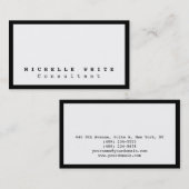 Carte De Visite Courrier noir blanc élégant professionnel moderne (Devant / Derrière)