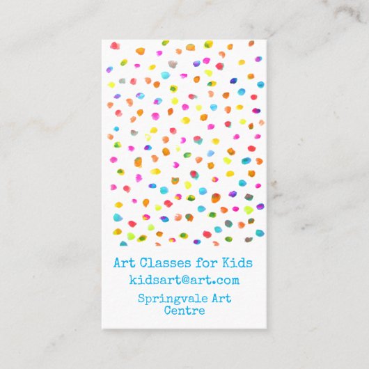 Carte De Visite Cours d'art pour les enfants (Devant)