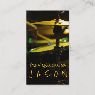 Carte De Visite Cours de Batterie Professeur de Musique Instrument