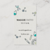 Carte De Visite Cours de chimie de l'enseignant du professeur de s (Dos)