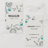 Carte De Visite Cours de chimie de l'enseignant du professeur de s (Devant / Derrière)