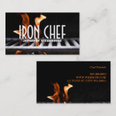 Carte De Visite Cours de cuisine au restaurant japonais Iron Chef (Devant / Derrière)