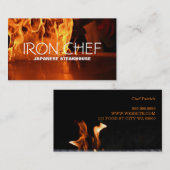 Carte De Visite Cours de cuisine au restaurant japonais Iron Chef (Devant / Derrière)