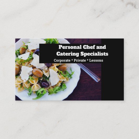 Carte De Visite Cours de cuisine de chef professionnel (Devant)