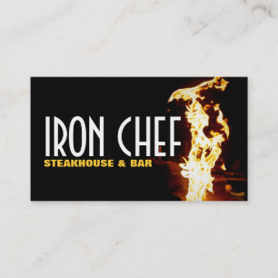 Carte De Visite Cours de cuisine du chef Iron Chef Bar Restaurant