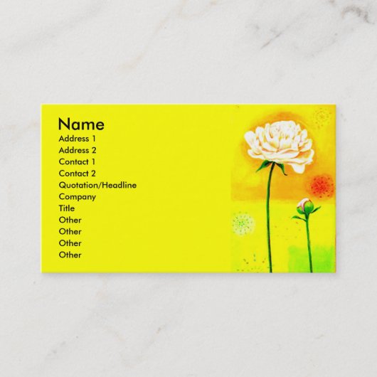 Carte De Visite Cours de fleur (Devant)