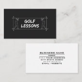 Carte De Visite Cours de golf Enseignant Enseignant Enseignant Ens (Devant / Derrière)