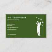 Carte De Visite Cours De Golf Et Cours De Formation (Devant)