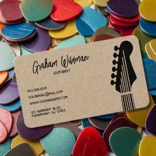 Carte De Visite Cours de Guitare Électrique Musicien Professeur de