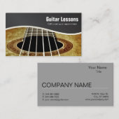 Carte De Visite Cours de guitare 🎸 instructeurs de musique (Devant / Derrière)
