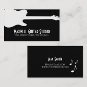 Carte De Visite Cours de guitare Instructor Music Studio Business (Devant / Derrière)