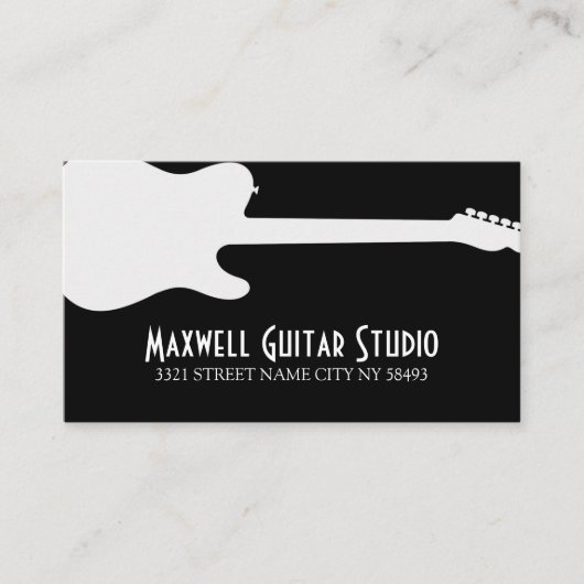 Carte De Visite Cours de guitare Instructor Music Studio Business (Devant)