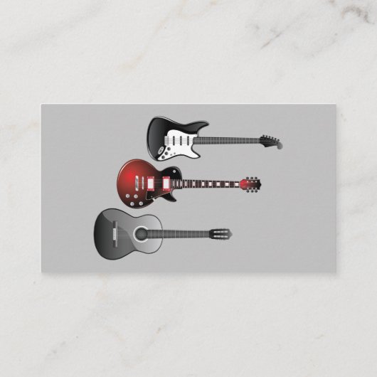 Carte De Visite Cours de guitare musicale Enseignant Instructeur T (Dos)