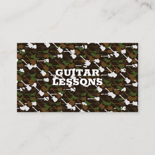 Carte De Visite Cours de guitare Musique Enseignant Guitariste (Devant)