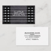 Carte De Visite Cours de guitare Musique Instructeur Classe Pro (Devant / Derrière)