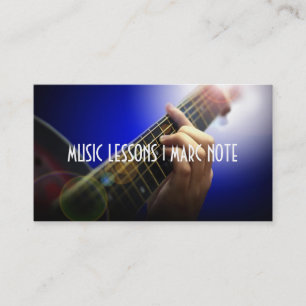 Carte De Visite Cours de Guitare Musique  Instruments Professeur