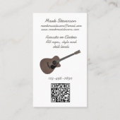 Carte De Visite Cours de Guitare Privés (Dos)