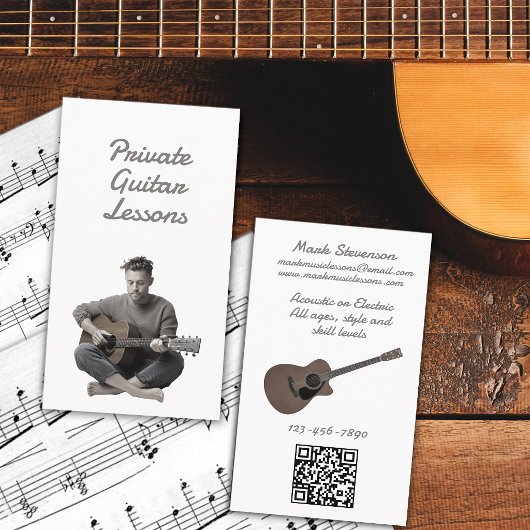 Carte De Visite Cours de Guitare Privés