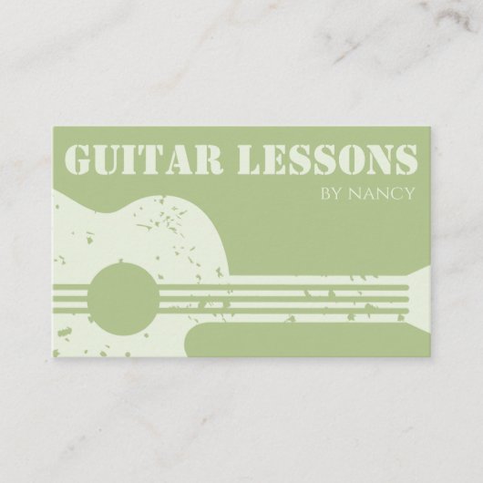 Carte De Visite Cours de guitare Professeur de guitare (Devant)