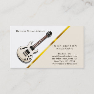 Carte De Visite Cours de musique chic moderne