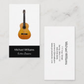 Carte De Visite Cours de musique de guitare acoustique Professionn (Devant / Derrière)