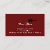 Carte De Visite Cours de musique de guitare privée (Dos)
