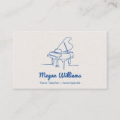 Carte De Visite Cours de musique professeur de piano à queue dessi (Devant)