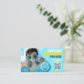 Carte De Visite Cours de natation pour enfants, instructeur de nat (Debout devant)
