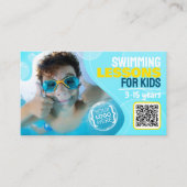 Carte De Visite Cours de natation pour enfants, instructeur de nat (Devant)