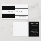 Carte De Visite Cours de piano de musique instructeur professionne (Devant / Derrière)