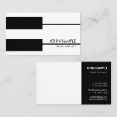 Carte De Visite Cours de piano de musique instructeur professionne (Devant / Derrière)