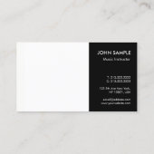 Carte De Visite Cours de piano de musique instructeur professionne (Dos)