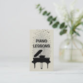 Carte De Visite Cours de piano moderne Papillons volant au-dessus (Debout devant)