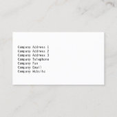 Carte De Visite Cours de piano pour professeur de piano (Dos)